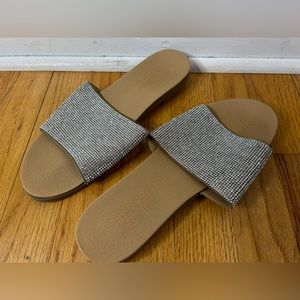 Catherine Women’s Sparkly Slides Size 8